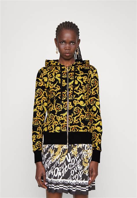 felpa con zip versace jeans